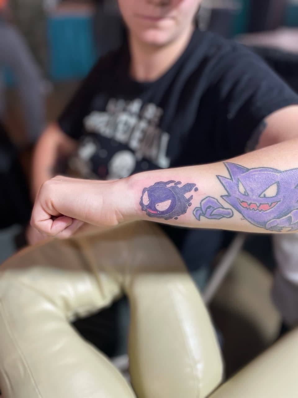 Anime + Pop Culture gastly tattoo on Forearm by Ariesinkedme on TattMe