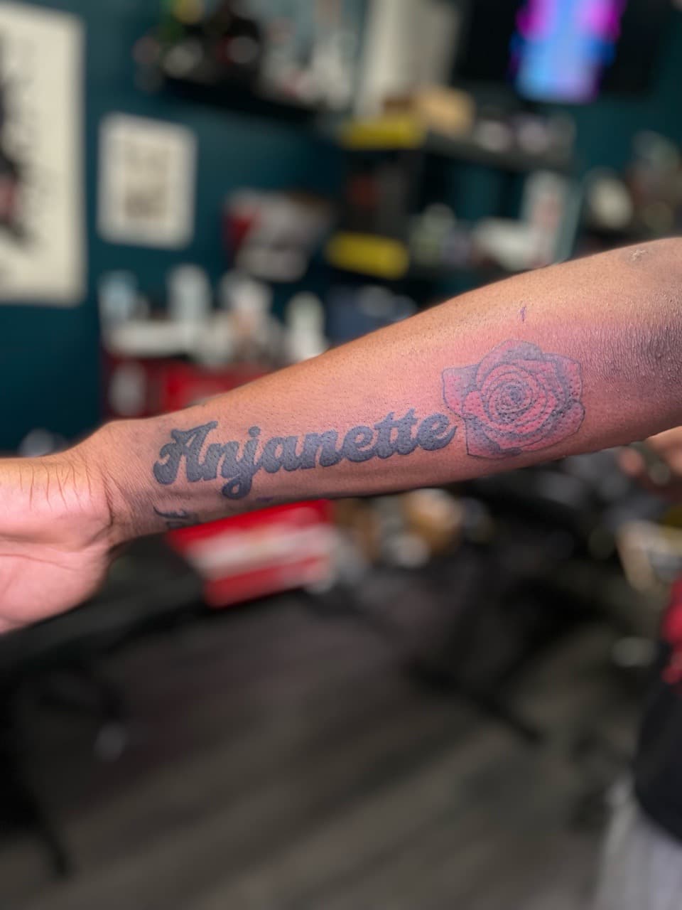 Lettering + Script name tattoo on Forearm by Ariesinkedme on TattMe