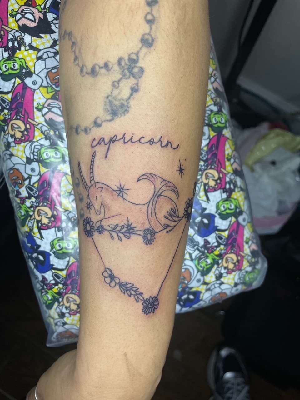 Fine Line + Line-work capricorn tattoo on Forearm by Ariesinkedme on TattMe