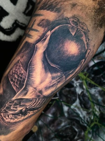 Black & Grey + Realism hand tattoo on Forearm by Profit on TattMe