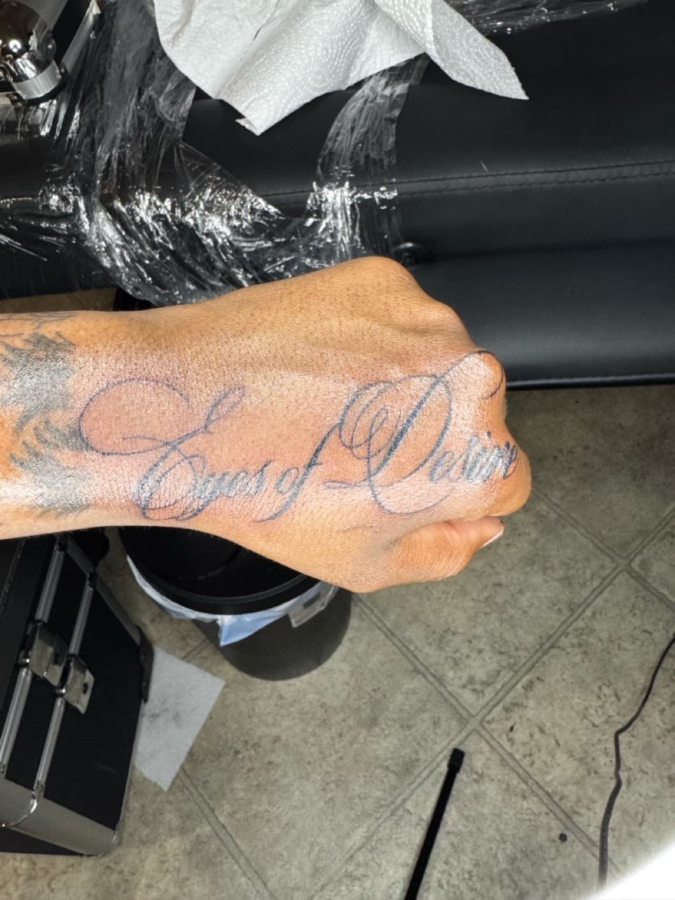 Lettering + Script words tattoo on Hand by zahtattedit on TattMe