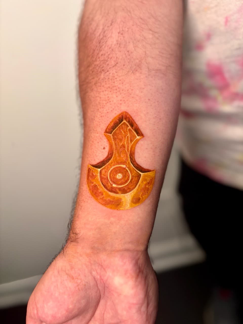 Color + Illustrative amulet tattoo on Forearm by Damionjonestattoos on TattMe