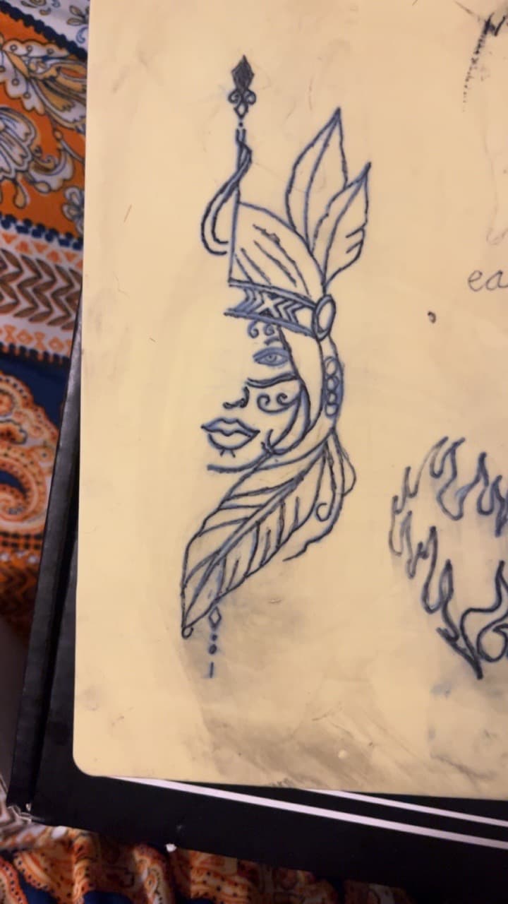 Illustrative + Line-work feathers tattoo by North_Ga_Tat on TattMe