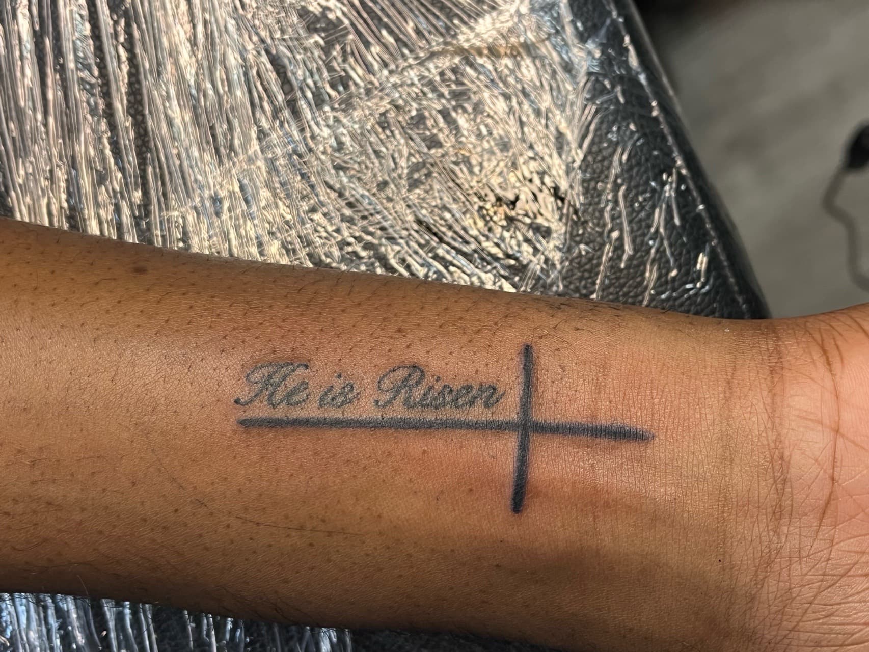 Lettering + Script scripture tattoo on Wrist by prodaJ on TattMe