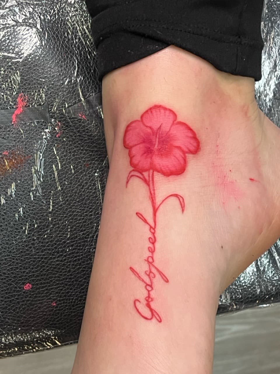 Color + Floral flower tattoo on Ankle by prodaJ on TattMe