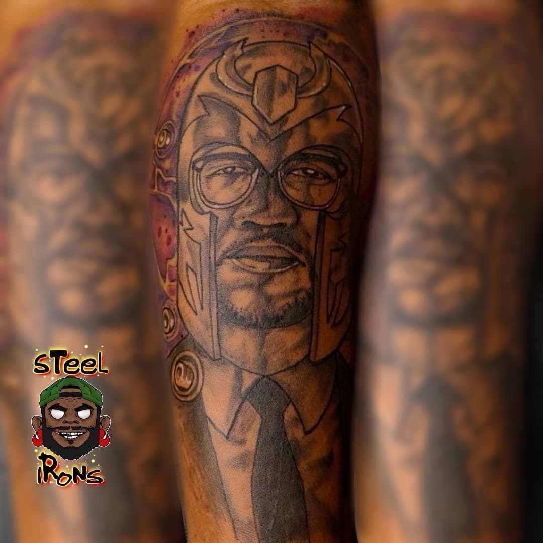 Black & Grey + Portrait man tattoo on Forearm by Steelirons on TattMe