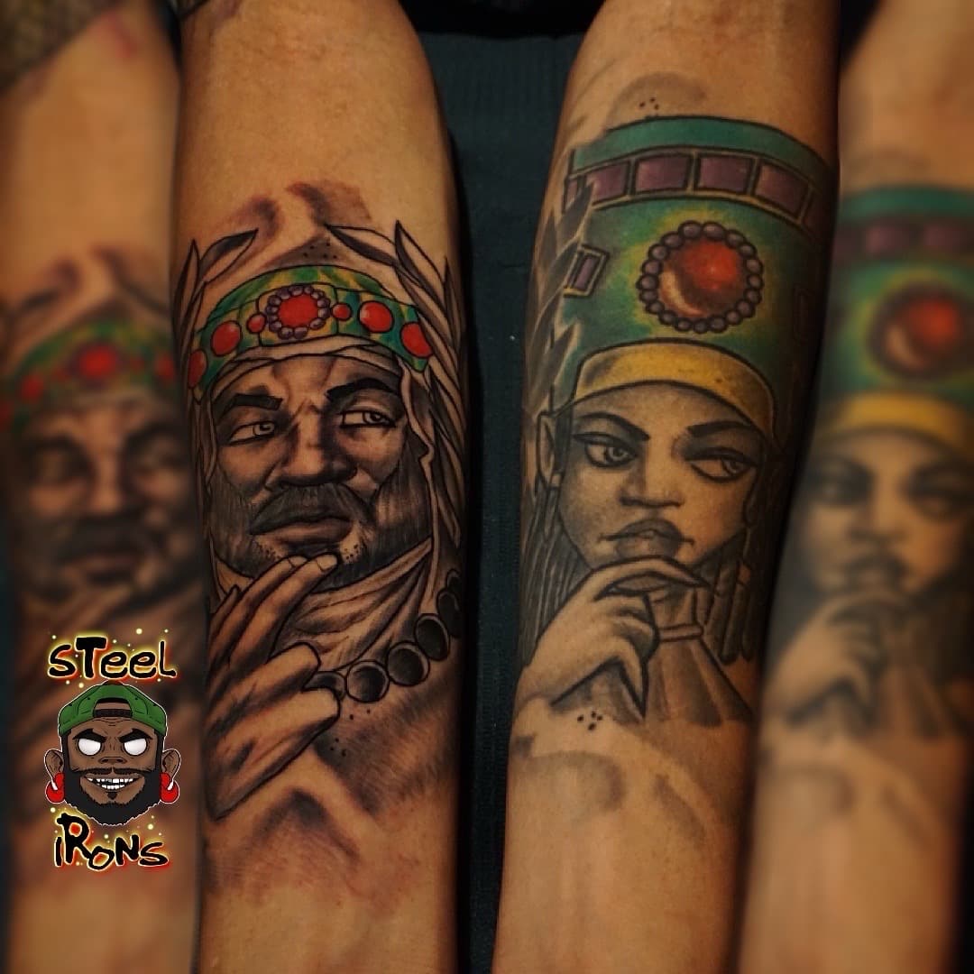 Illustrative + Black & Grey man tattoo on Forearm by Steelirons on TattMe