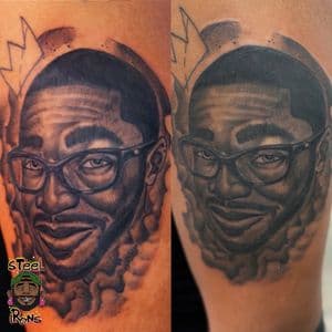 Black & Grey + Realism man tattoo on Upper Arm by Steelirons on TattMe
