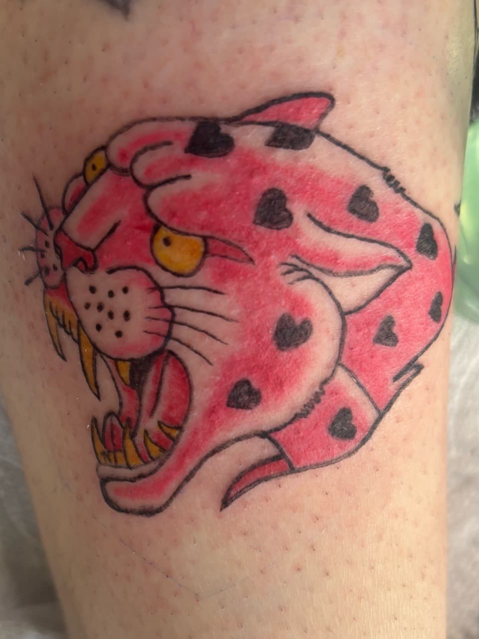 Traditional + American Traditional leopard tattoo by Skull_Brothers_Ink on TattMe