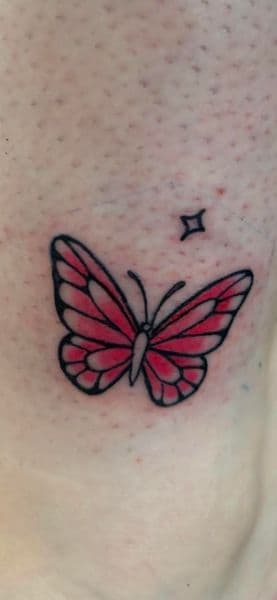 Color + Illustrative butterfly tattoo by Skull_Brothers_Ink on TattMe