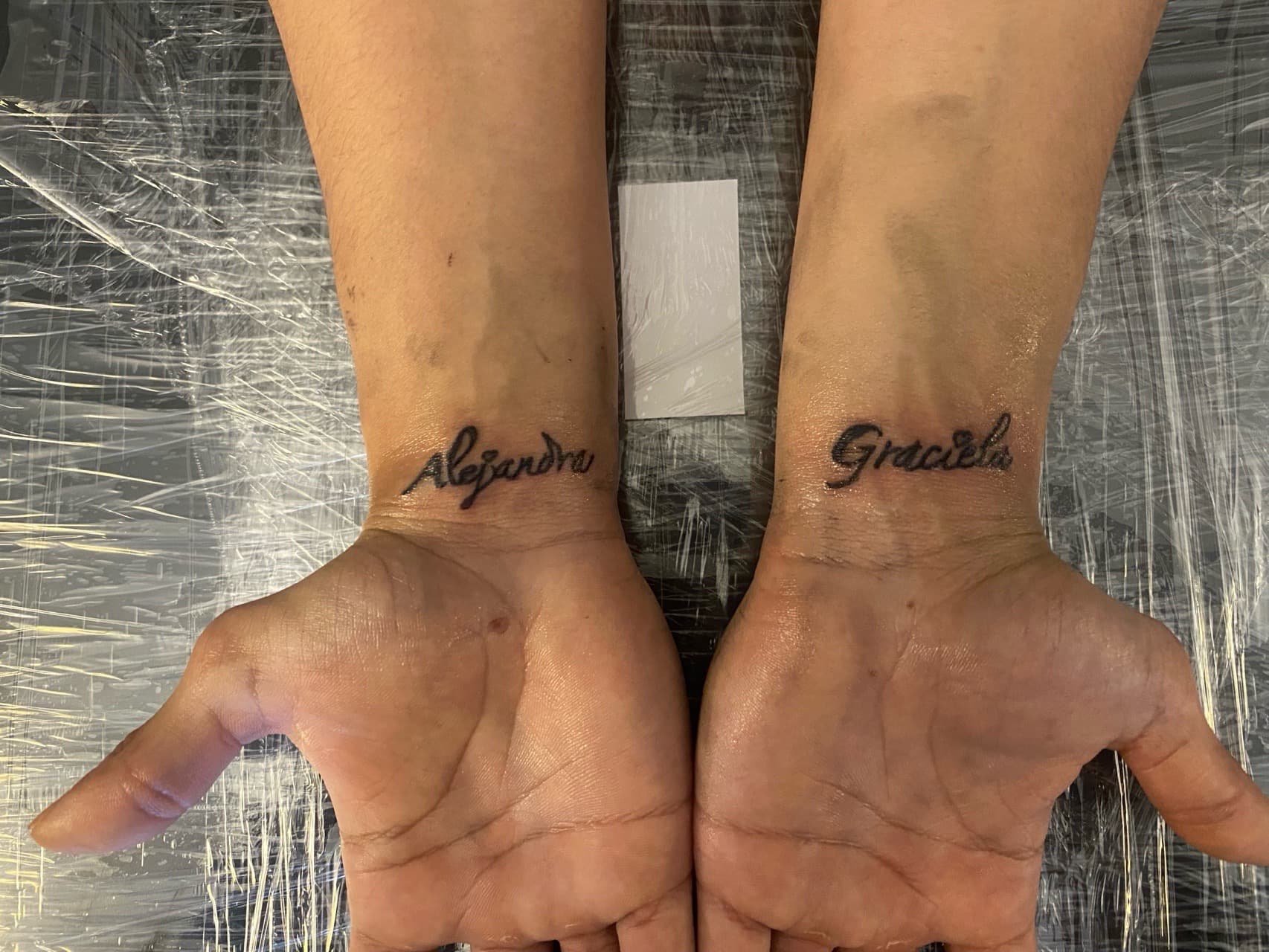 Lettering + Script names tattoo on Wrist by SnapInk on TattMe