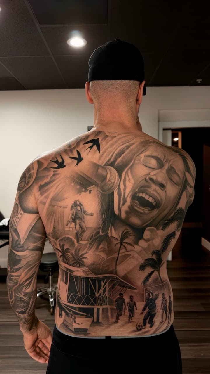 Black & Grey + Realism singer tattoo by Devonne_Foxworth on TattMe