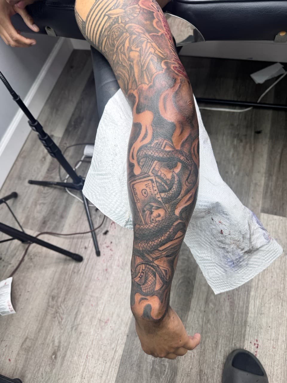 Black & Grey + Illustrative snake tattoo on Forearm by RZ_ink on TattMe