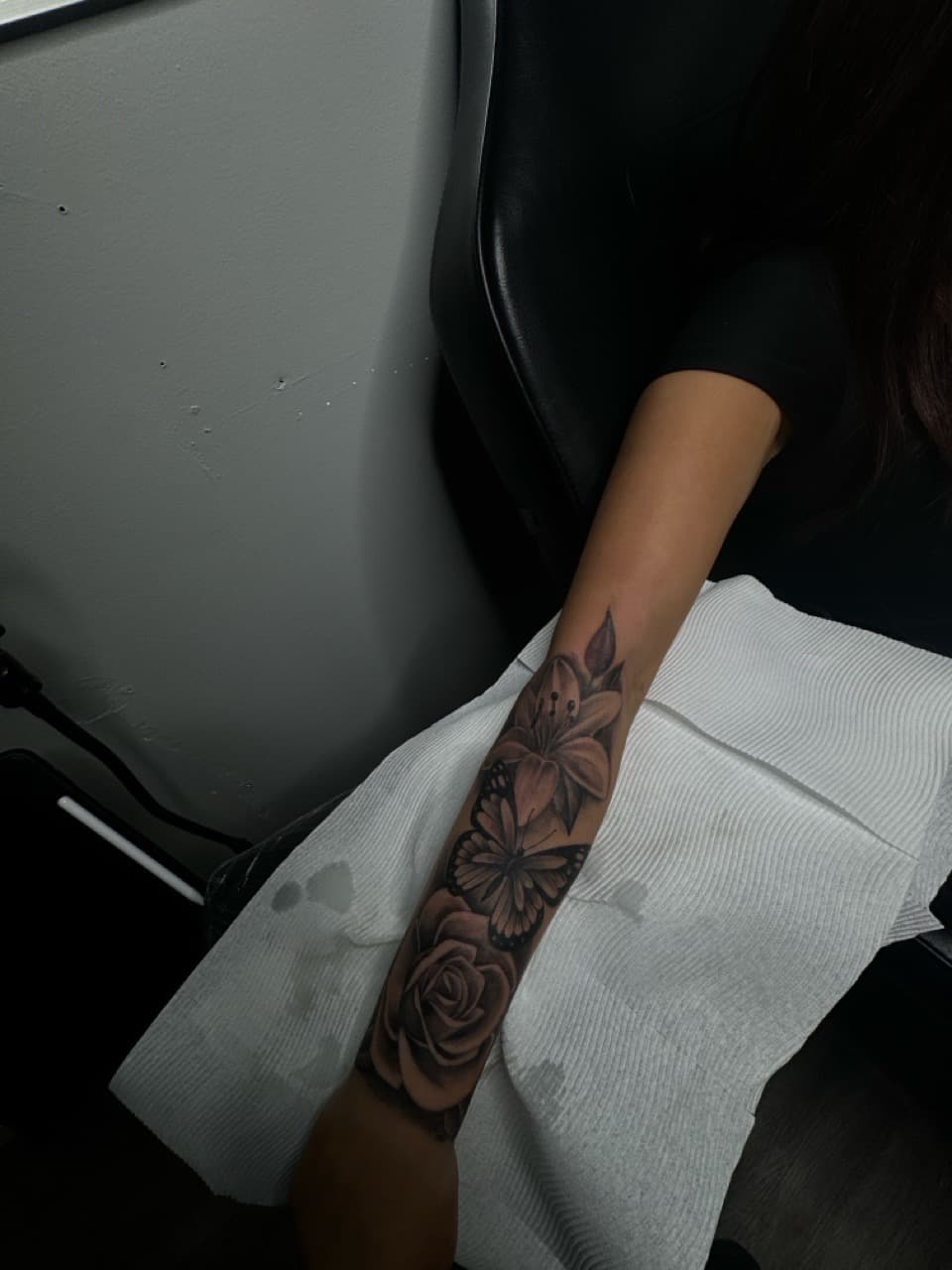 Black & Grey + Realism flower tattoo on Forearm by RZ_ink on TattMe