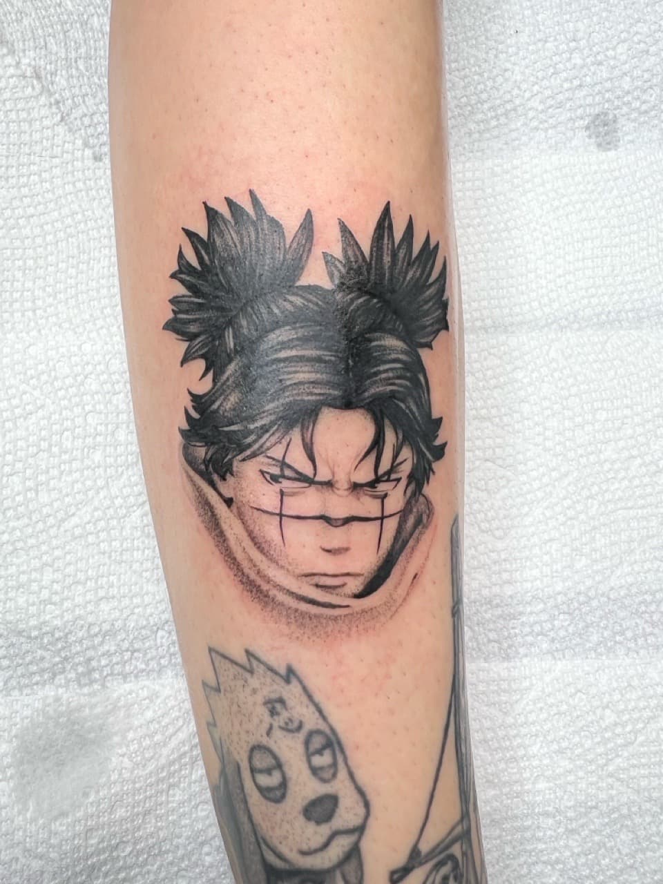 Anime + Black & Grey manga tattoo on Forearm by Smokesart on TattMe