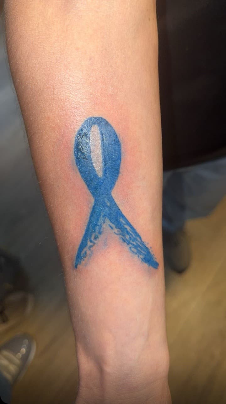 Color + Sketchy ribbon tattoo on Forearm by Tats_By_Z on TattMe