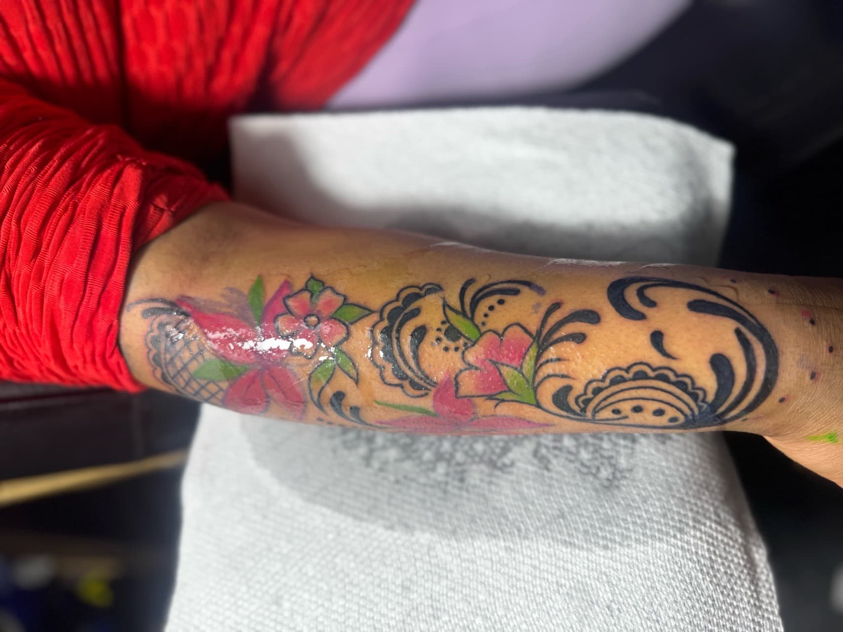 Floral + Illustrative flowers tattoo on Forearm by HoodInkedd843 on TattMe