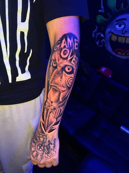 Black & Grey + Realism jigsaw tattoo on Forearm by HoodInkedd843 on TattMe