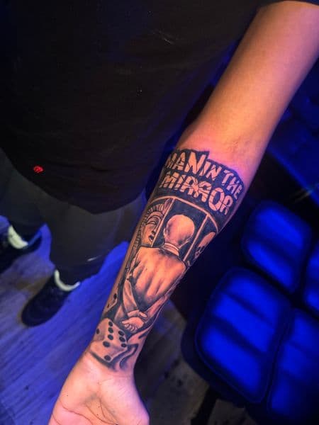 Black & Grey + Illustrative man tattoo on Forearm by HoodInkedd843 on TattMe
