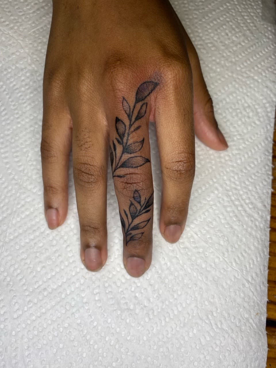 Floral + Fine Line vine tattoo on Fingers by TATTFRM7 on TattMe