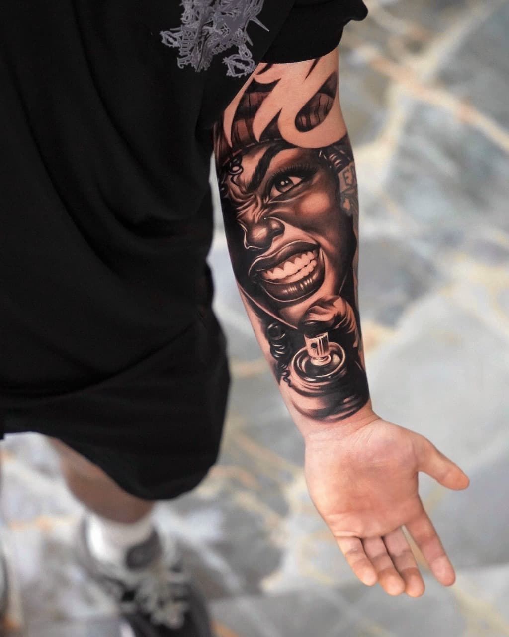 Black & Grey + Realism woman tattoo on Half Sleeve by Vendler_Tattoo on TattMe