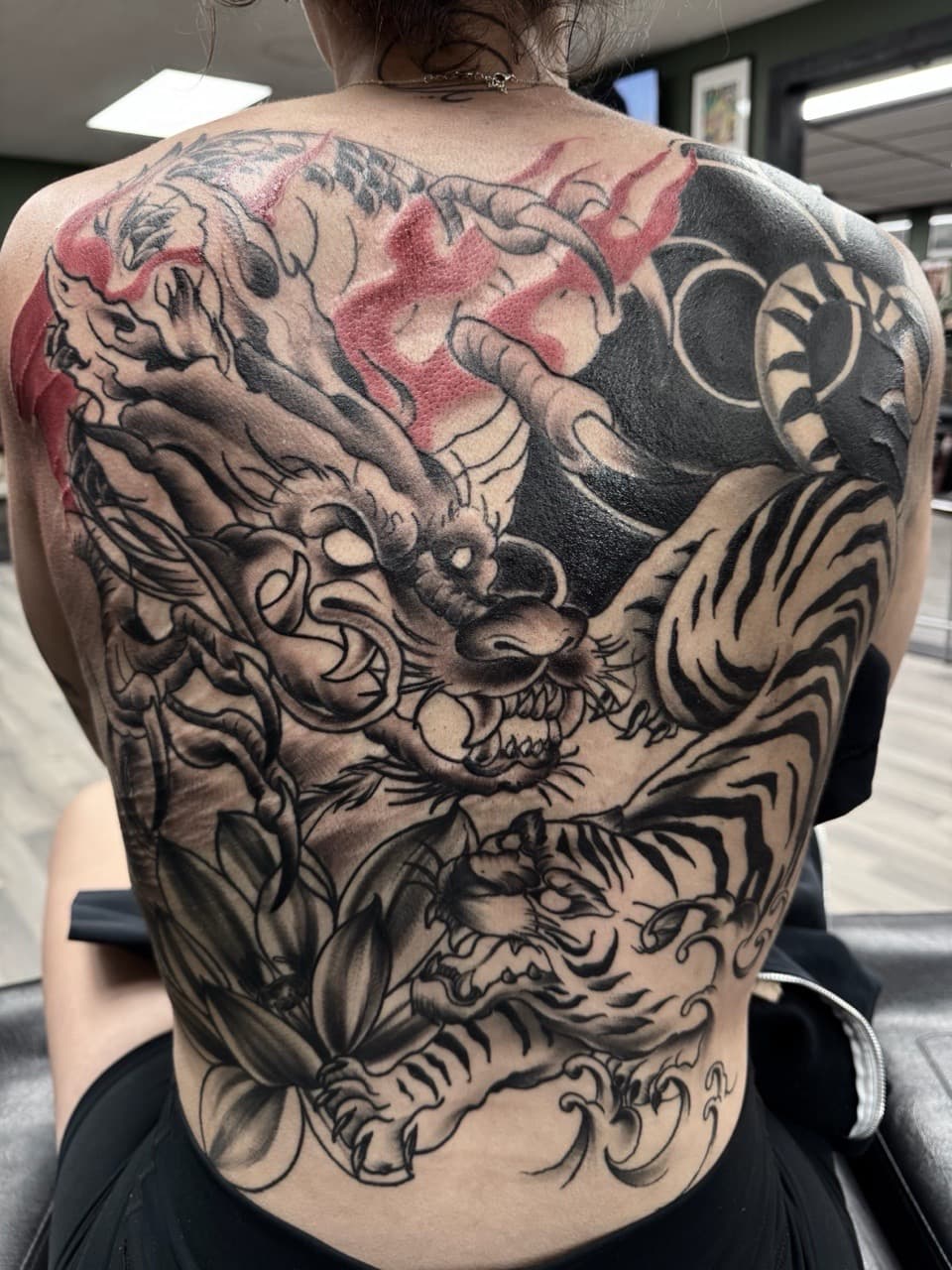 Japanese + Black & Grey dragon tattoo by Radtattoo on TattMe