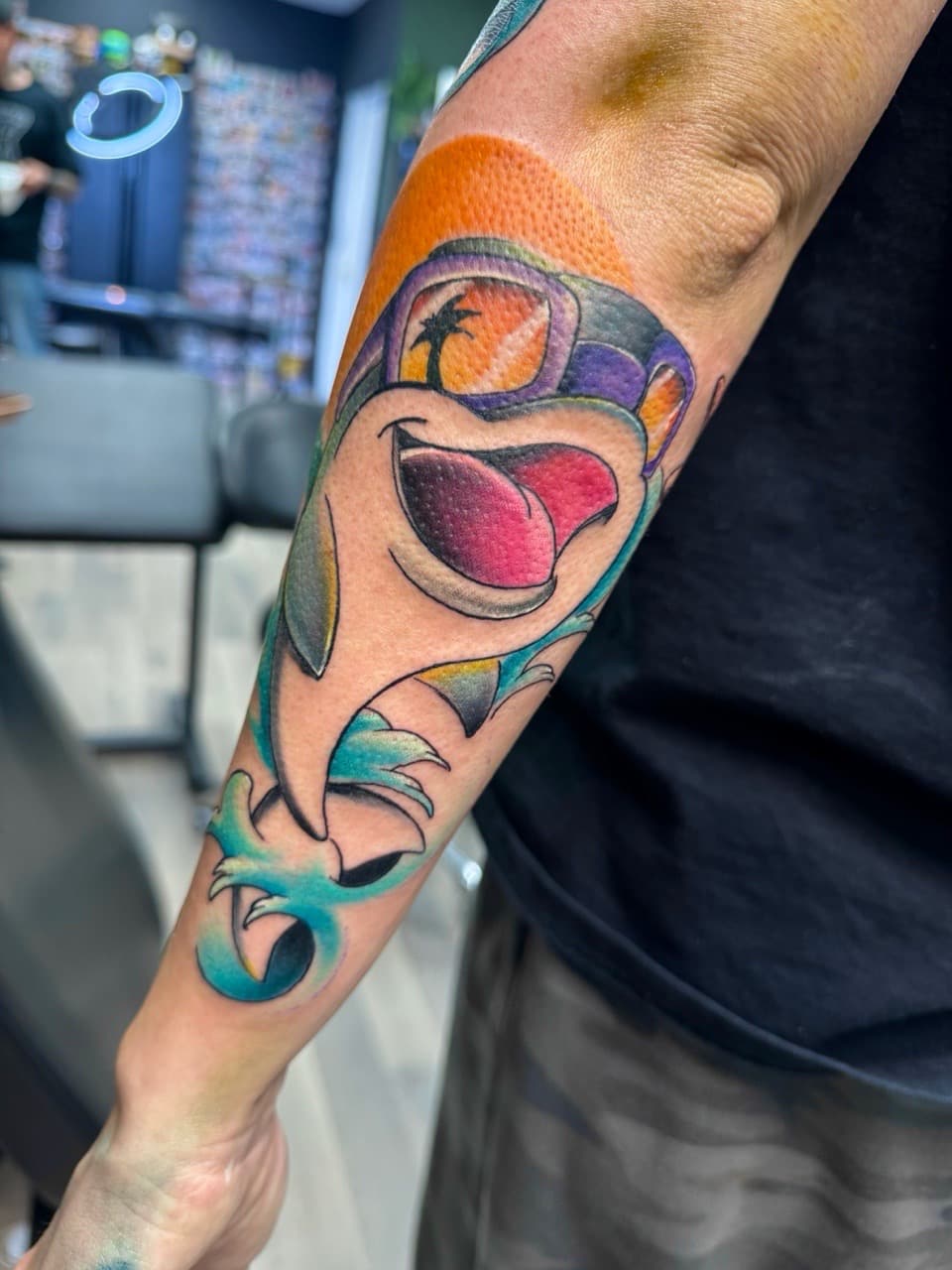 Color + Anime cartoon character tattoo on Forearm by Radtattoo on TattMe
