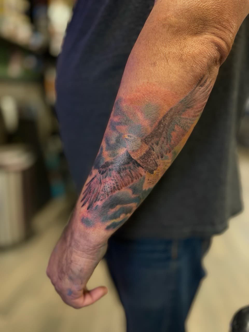 Realism + Color eagle tattoo on Forearm by Radtattoo on TattMe
