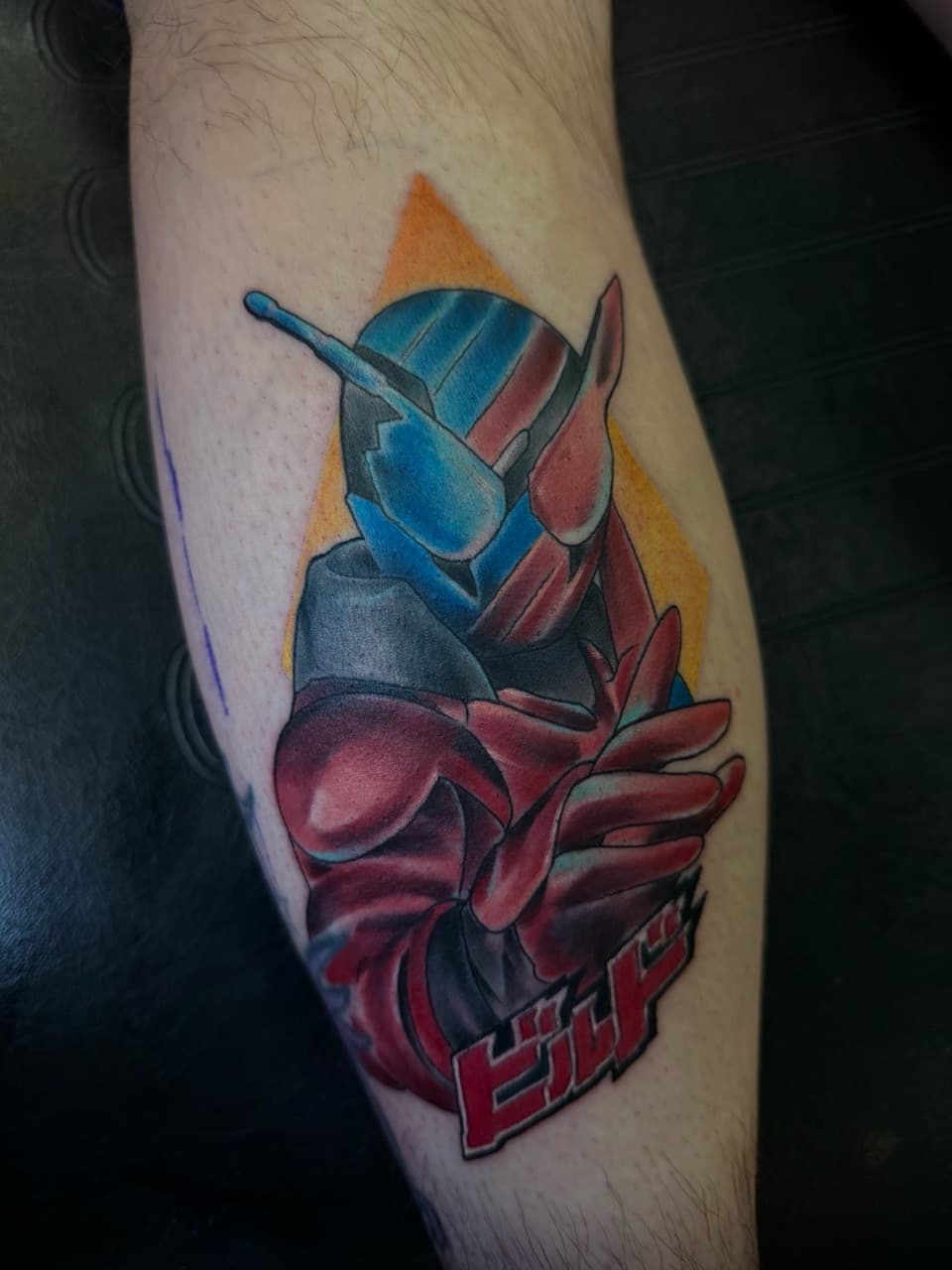Color + Anime manga tattoo on Calf by Radtattoo on TattMe
