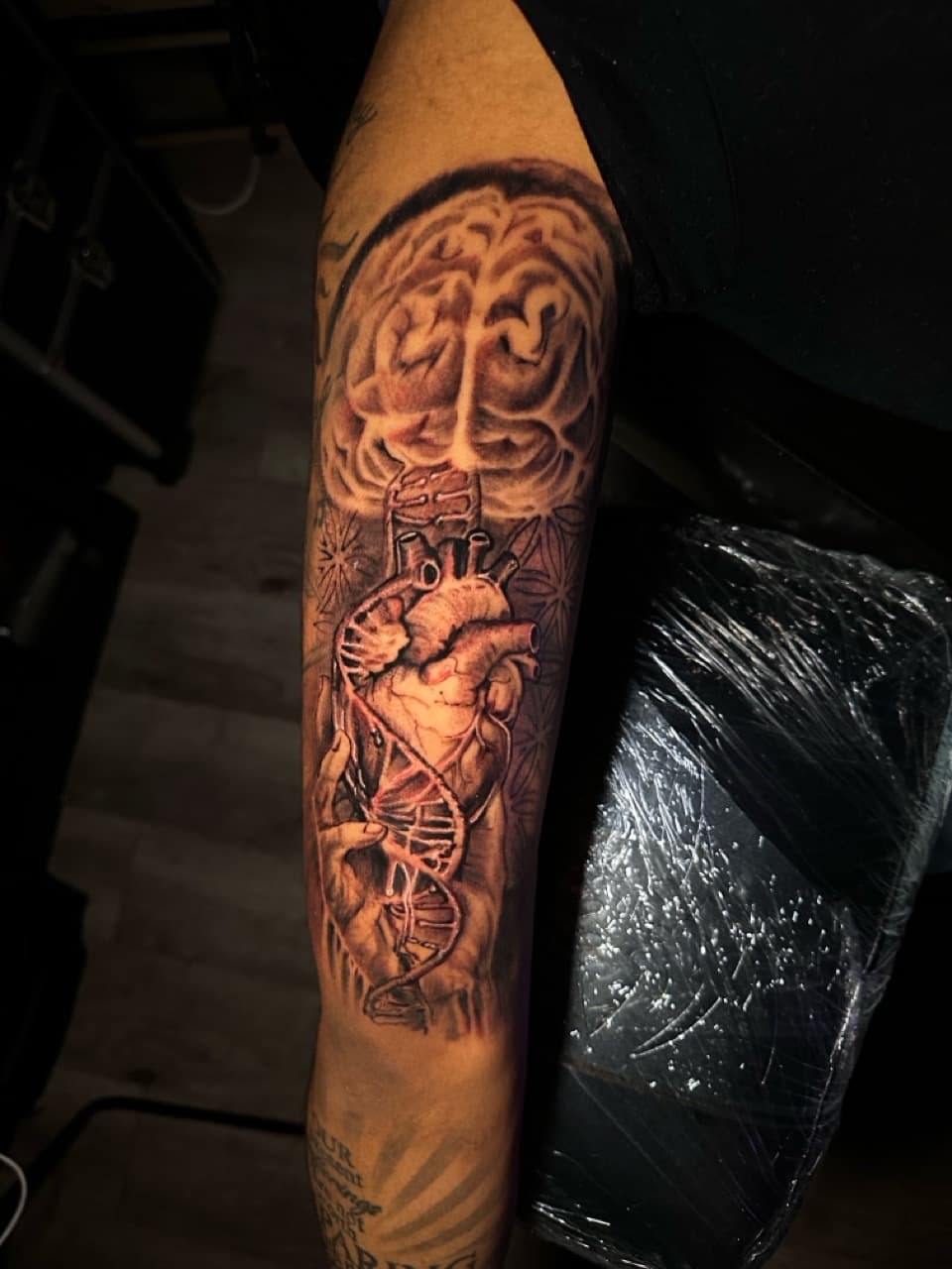 Black & Grey + Realism brain tattoo on Forearm by Christopher_Ink on TattMe