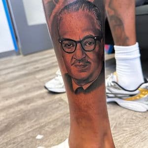 Realism + Black & Grey tattoo on Calf by Christopher_Ink on TattMe