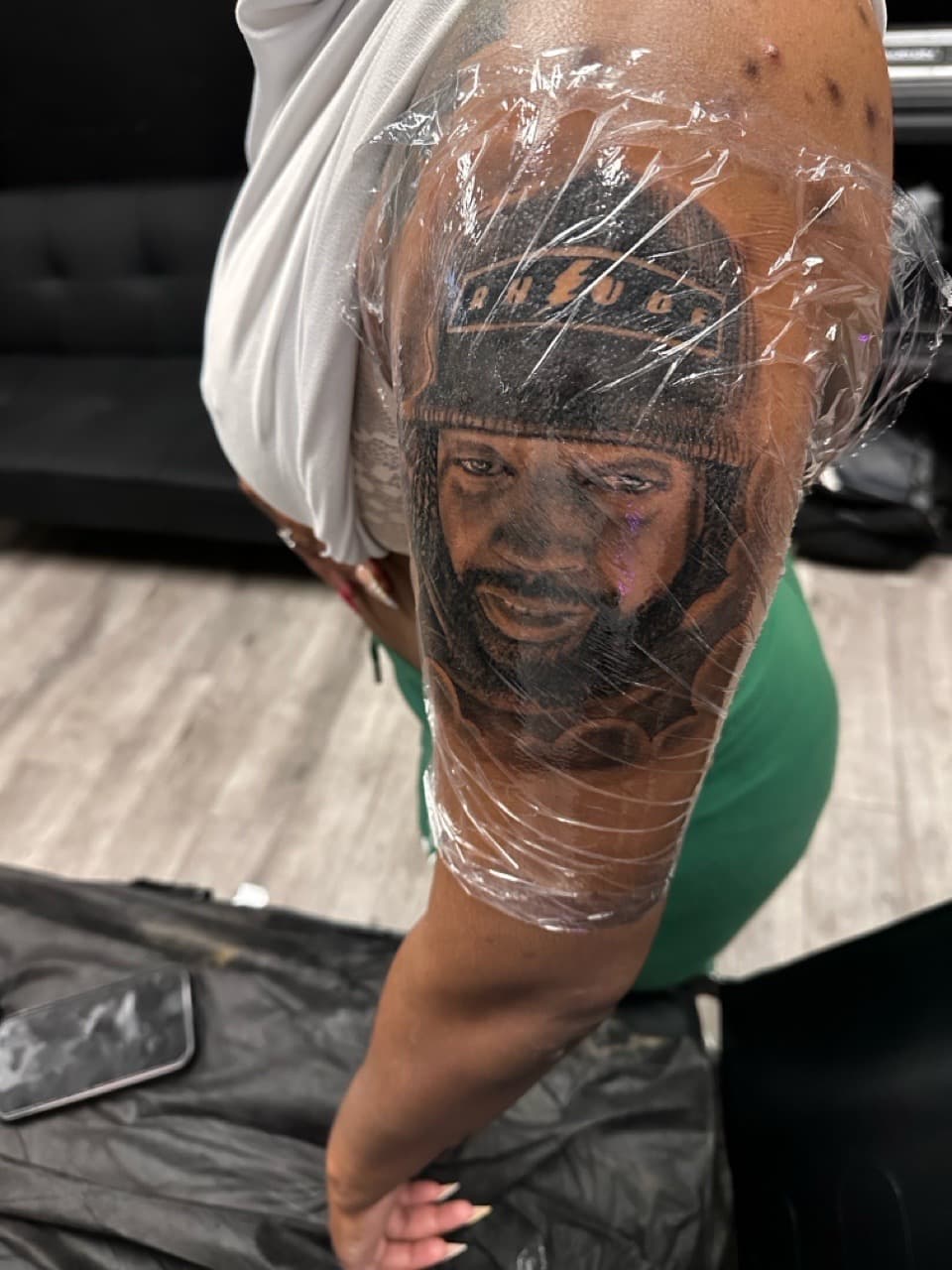 Black & Grey + Realism man tattoo on Upper Arm by Christopher_Ink on TattMe