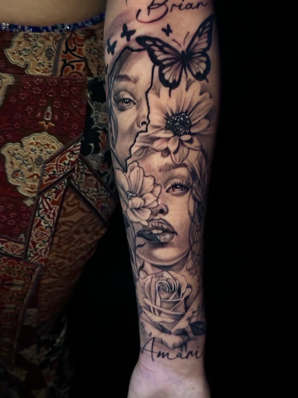 Black & Grey + Realism faces tattoo on Forearm by Christopher_Ink on TattMe