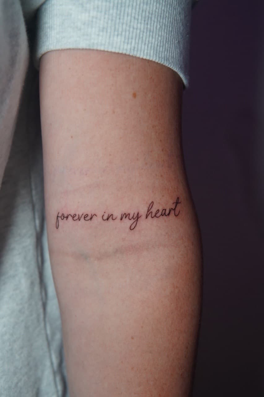 Lettering + Script quote tattoo on Forearm by Moe_Tatts on TattMe