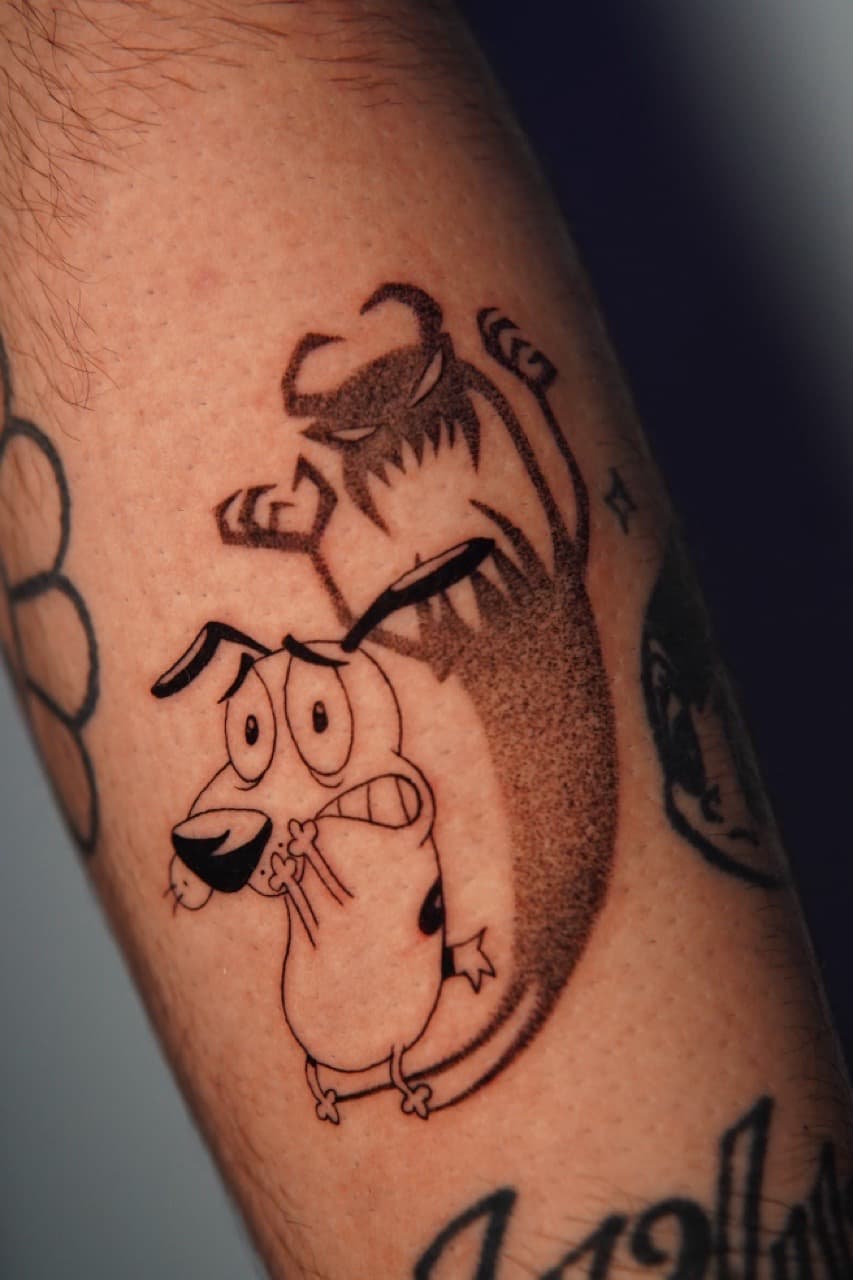 Cartoon + Pop Culture dog tattoo on Forearm by Moe_Tatts on TattMe