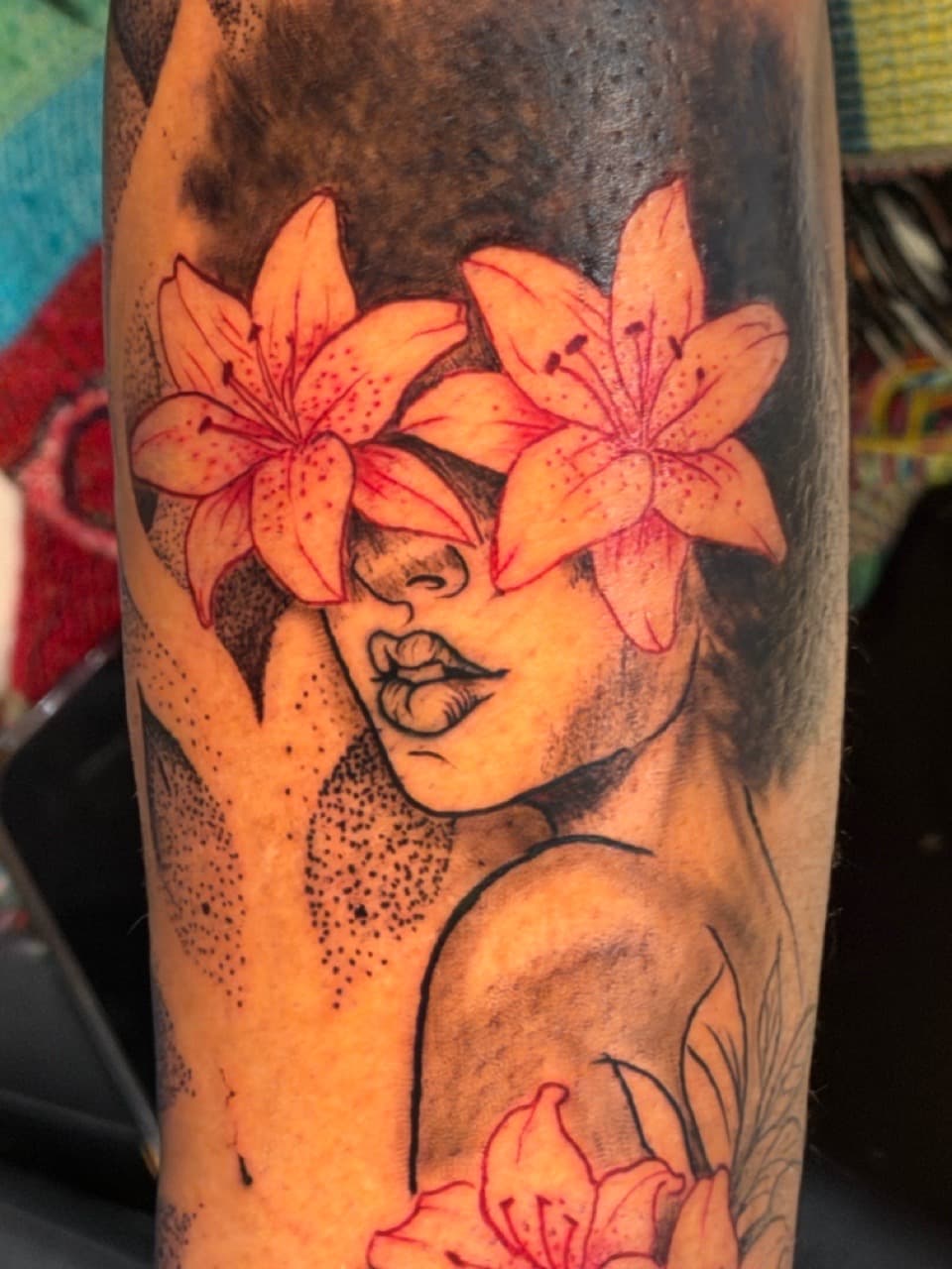 Illustrative + Color woman tattoo on Forearm by King_Chaka_Roots on TattMe
