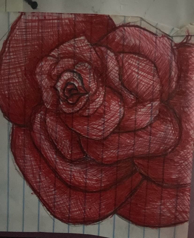 Floral + Illustrative rose tattoo by Dough_Girls_Inks on TattMe