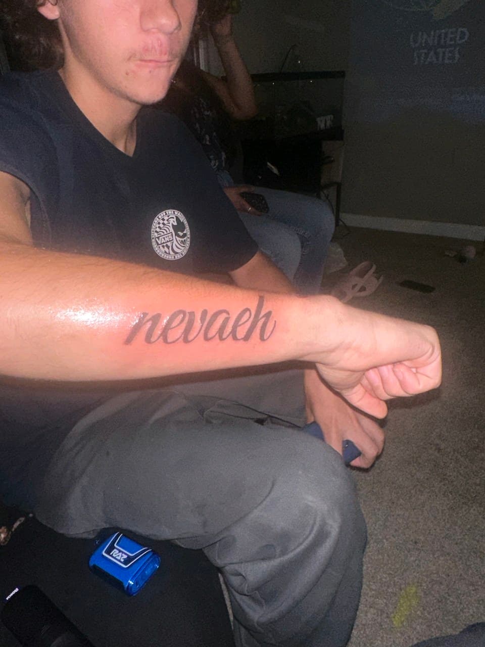 Lettering + Script word tattoo on Forearm by Cay_Tattoos on TattMe