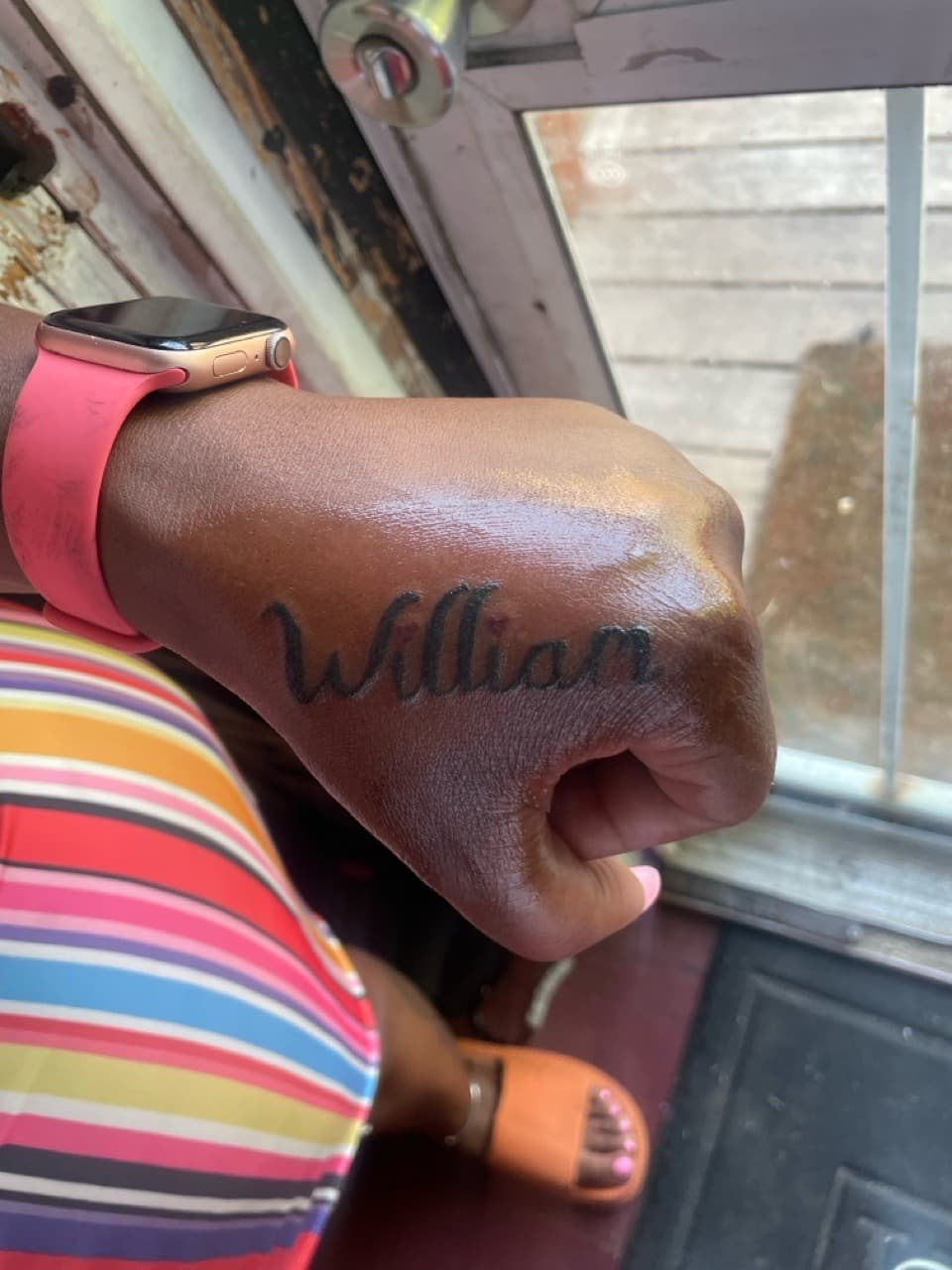 Script + Lettering name tattoo on Hand by TattedbyTeeno on TattMe