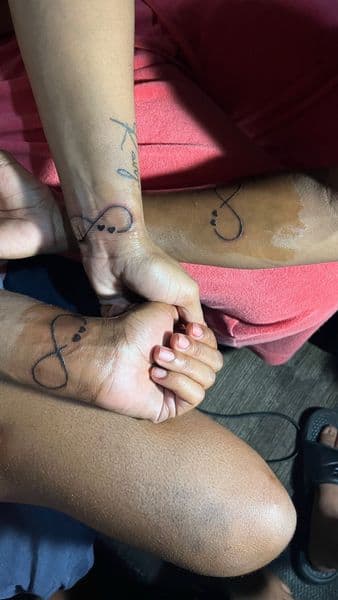 Fine Line + Minimalist infinity symbol tattoo on Wrist by TeezTalent on TattMe