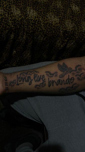 Black & Grey + Lettering script tattoo on Forearm by TeezTalent on TattMe