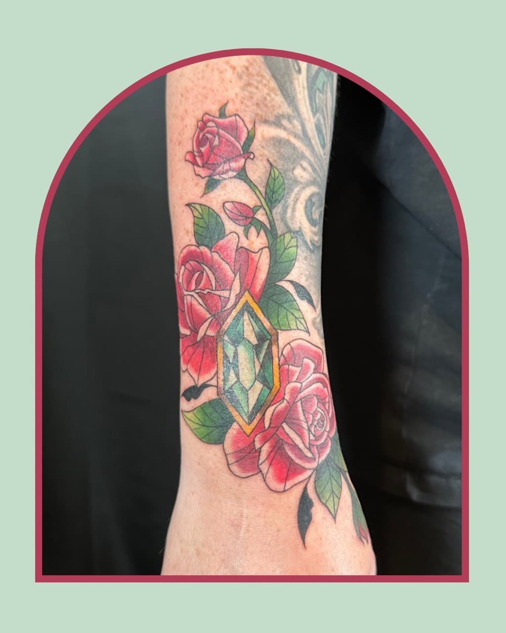 Traditional + Color roses tattoo on Wrist by Tattoos_by_Nicci on TattMe