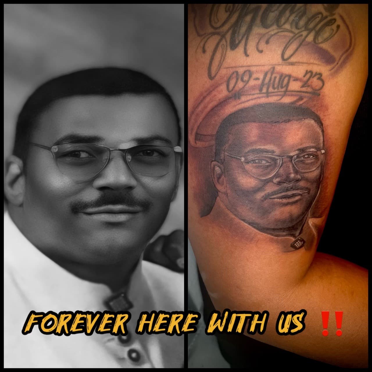 Portrait + Realism man tattoo on Upper Arm by Moeinkk on TattMe