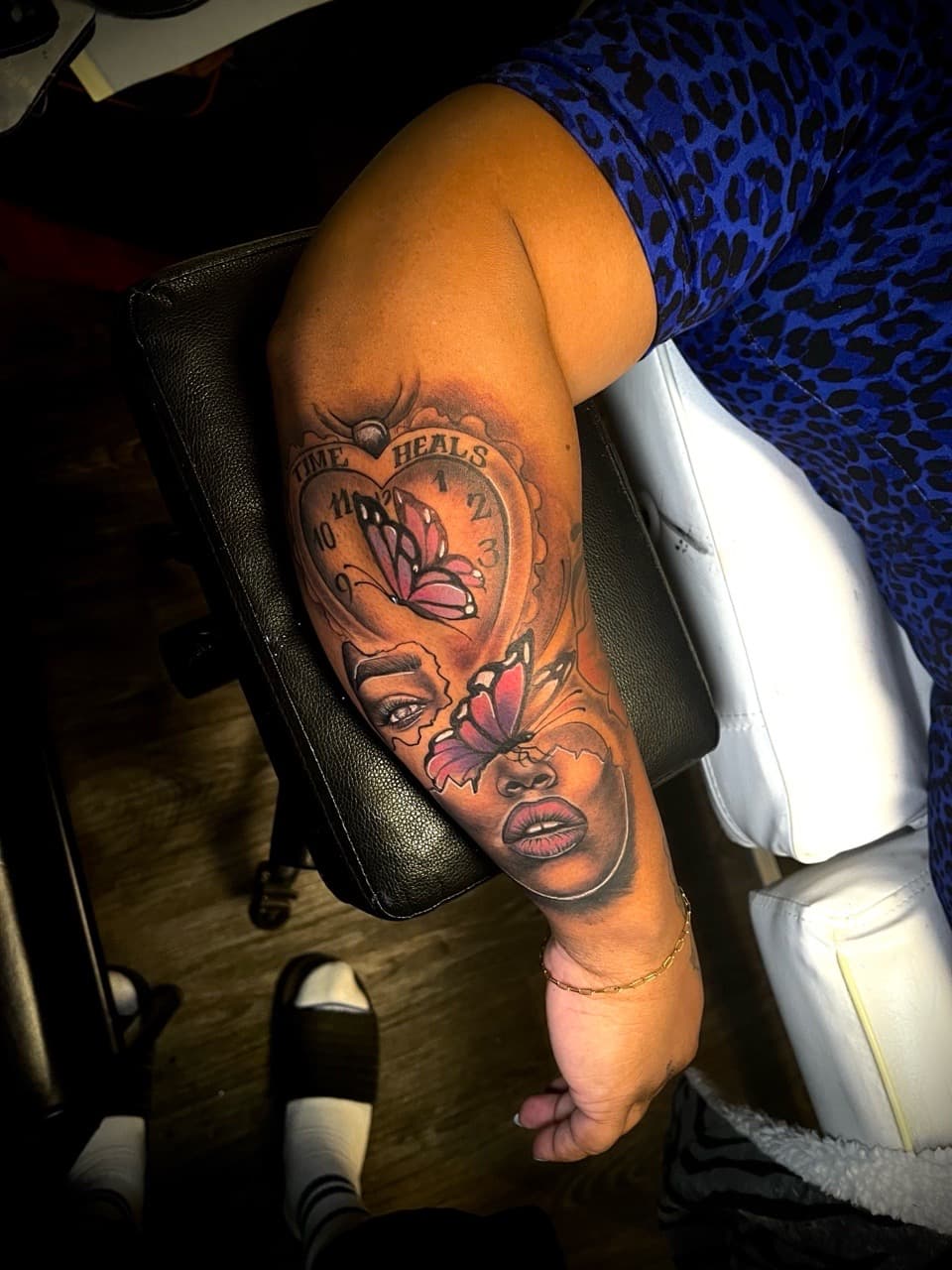 Realism + Illustrative woman tattoo on Forearm by Moeinkk on TattMe