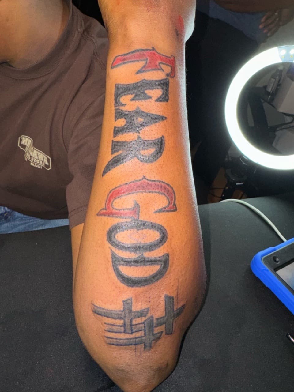 Lettering + Religious crosses tattoo on Forearm by InkByArtie on TattMe