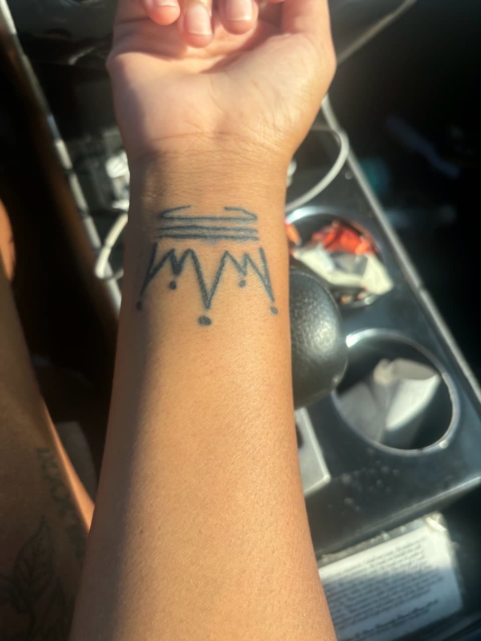 Fine Line + Minimalist crown tattoo on Forearm by InkByArtie on TattMe