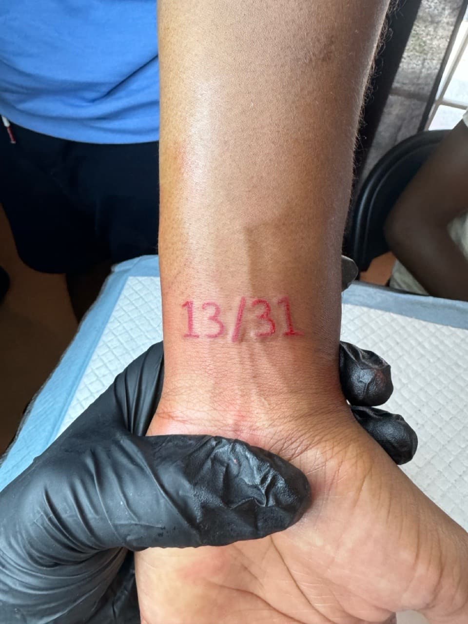Lettering + Color numbers tattoo on Wrist by InkByArtie on TattMe
