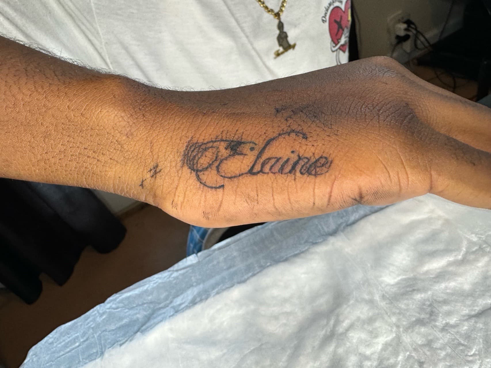Lettering + Script name tattoo on Hand by InkByArtie on TattMe