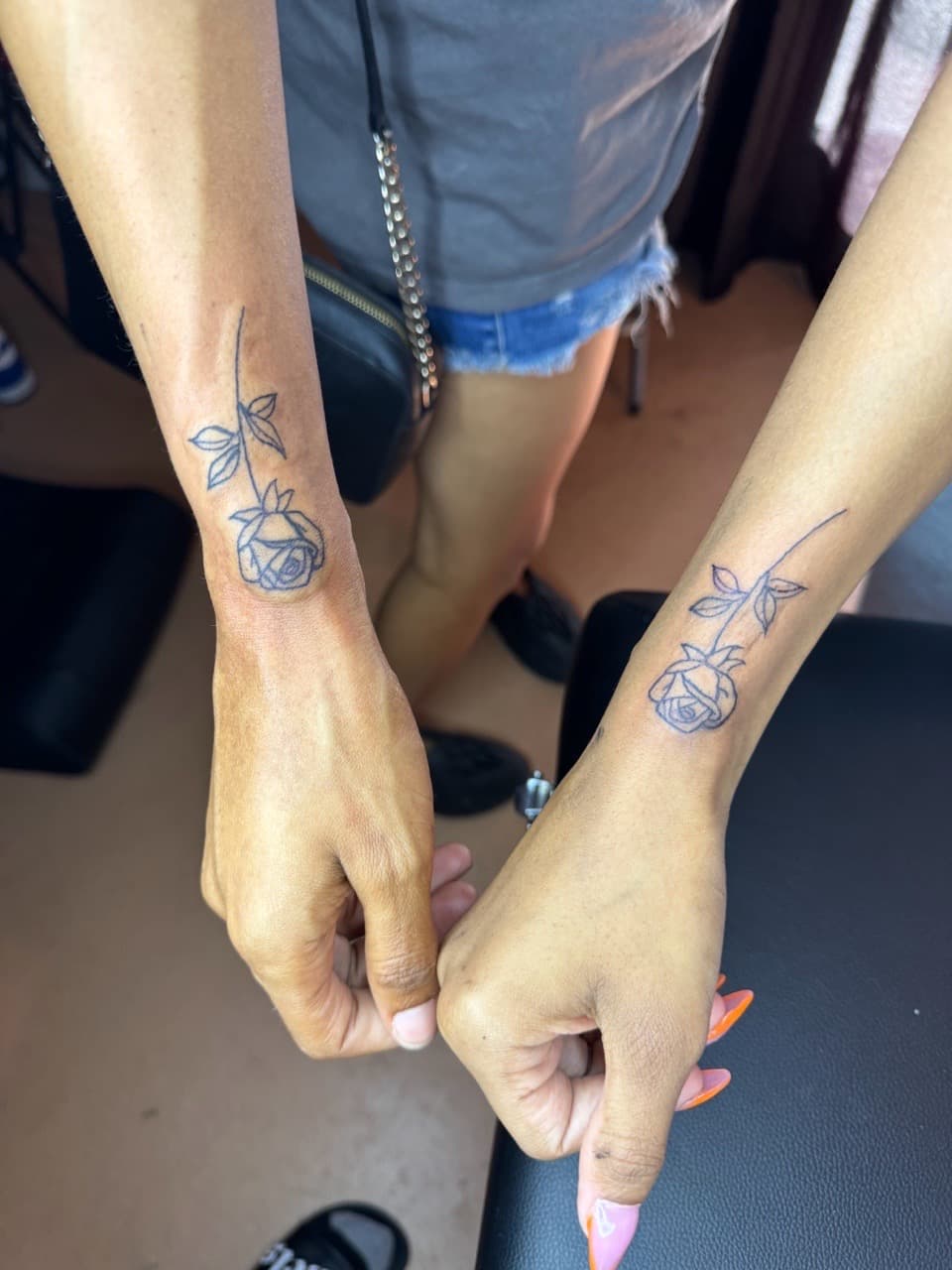 Fine Line + Floral roses tattoo on Forearm by InkByArtie on TattMe