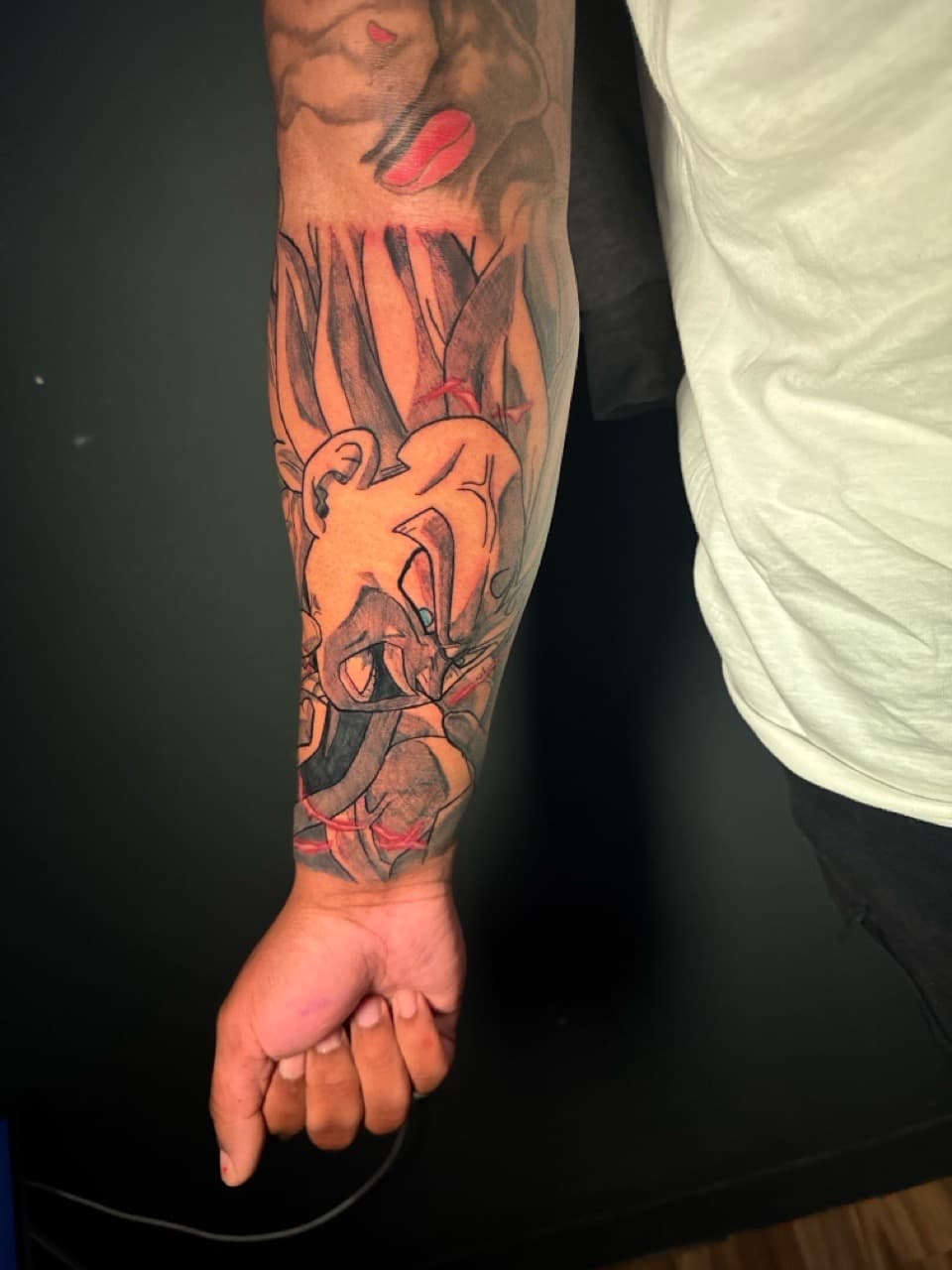 Anime + Illustrative vegeta tattoo on Forearm by inkbyt0ny on TattMe